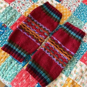 Colorful Knit Leg Warmers